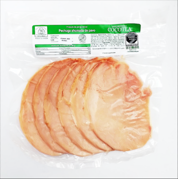 Pechuga de pavo ahumada rebanada (400g)