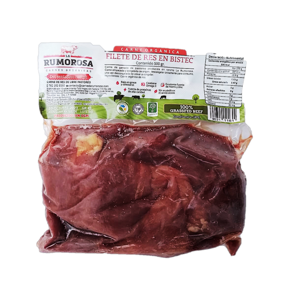 Filete de res en bistec orgánico (500g)