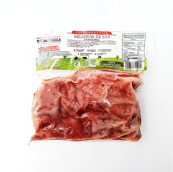 Milanesa de res orgánica (500g)